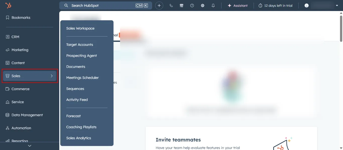HubSpot meetings tool interface overview screen