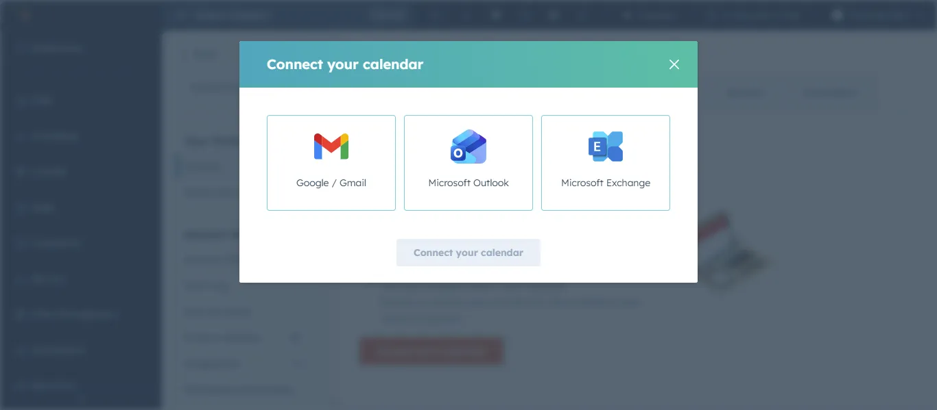 HubSpot meeting availability working hours settings