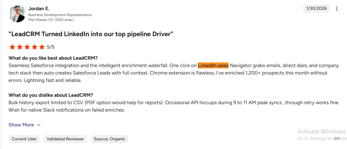 Verified G2 Review Jordan