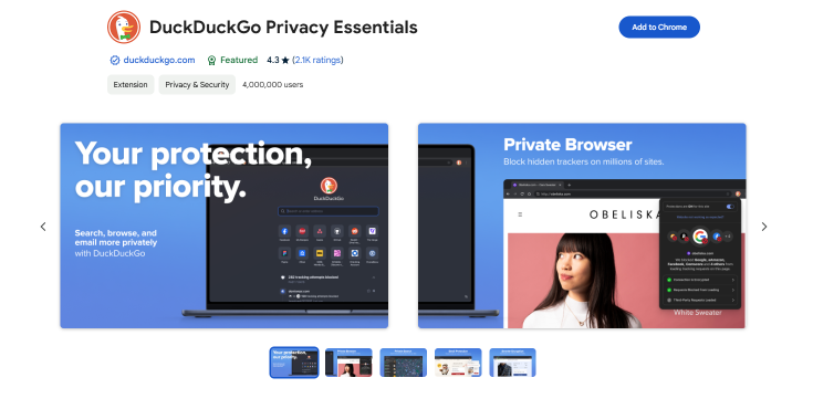 DuckDuckGo Privacy Essentials