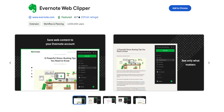 Evernote Web Clipper