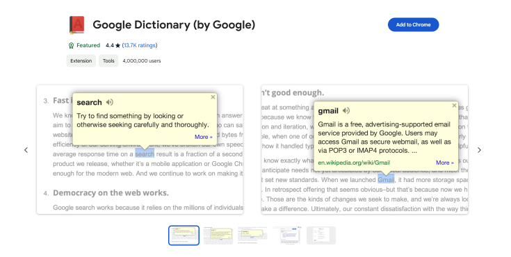 Google Dictionary