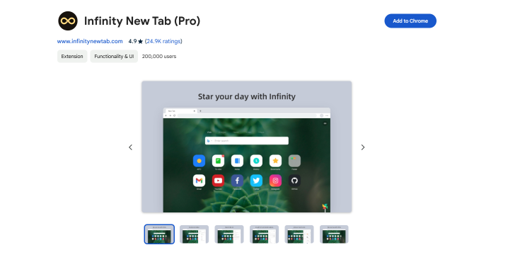 Infinity New Tab (Pro)