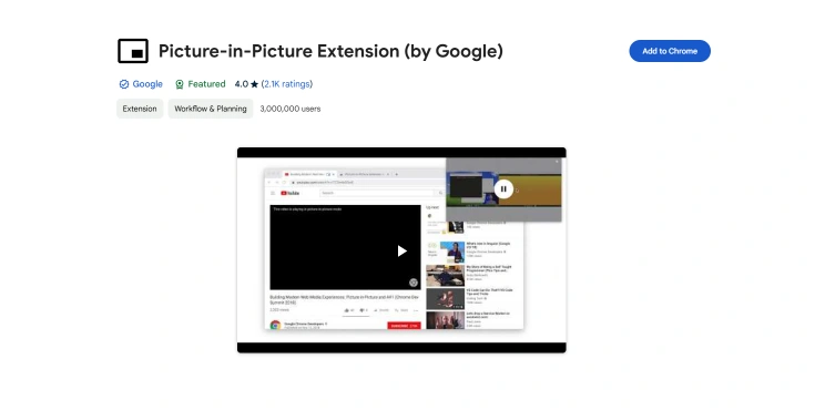 Picture-in-Picture Extension