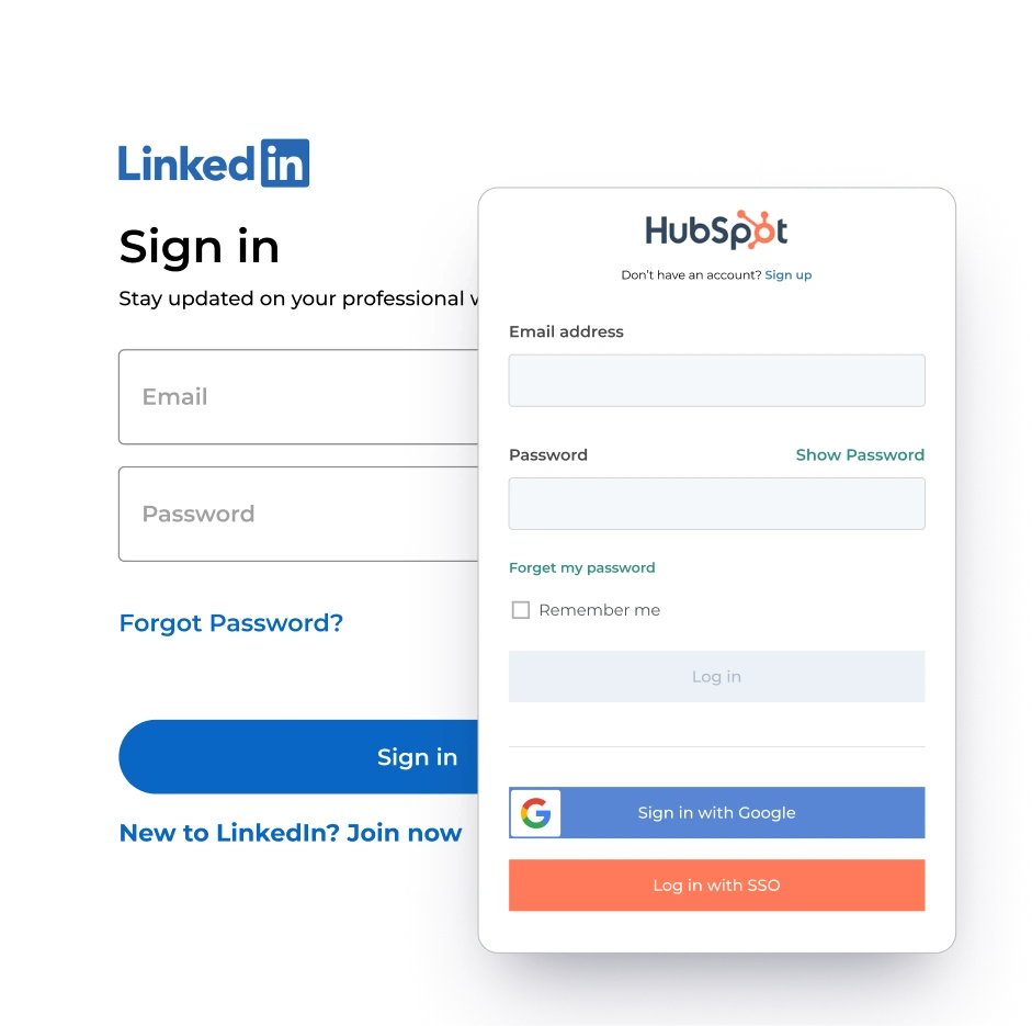 log in to linkedin and crm