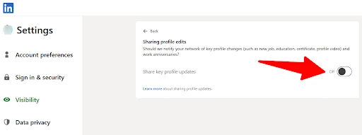 Preventing Notification of Profile Changes