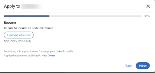 LinkedIn Job Applications
