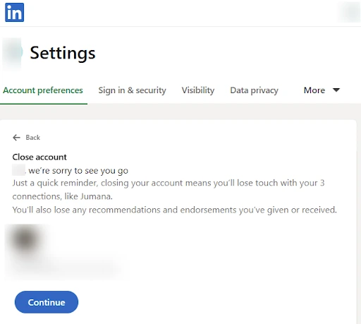 Complete Account Deactivation
