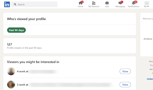 Accessing the _ Who Viewed Your Profile _ Section