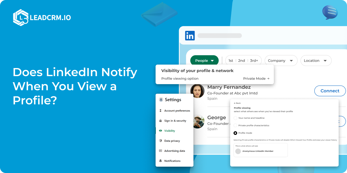 User exploring LinkedIn profile settings and notifications
