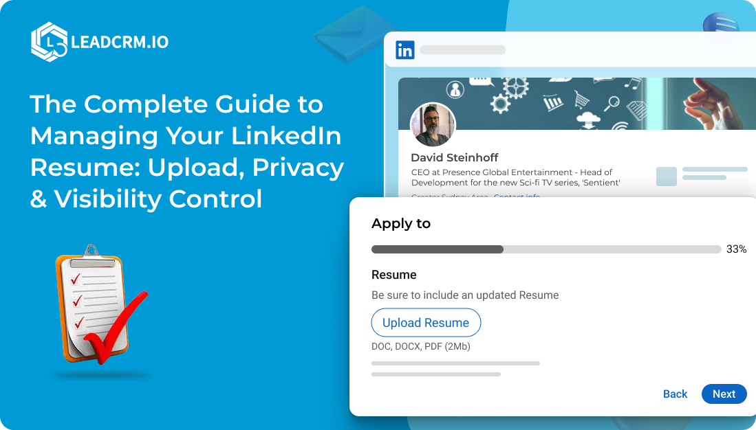 Managing LinkedIn resume and visibility