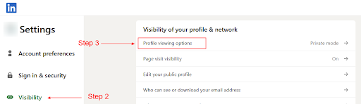 Accessing Settings & Privacy