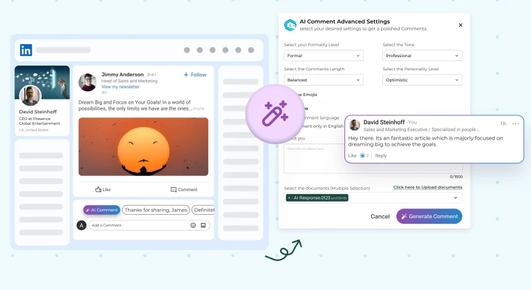 AI comment hero section