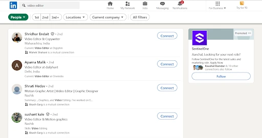 1. Core LinkedIn Advanced Search Filters (Free Version)
