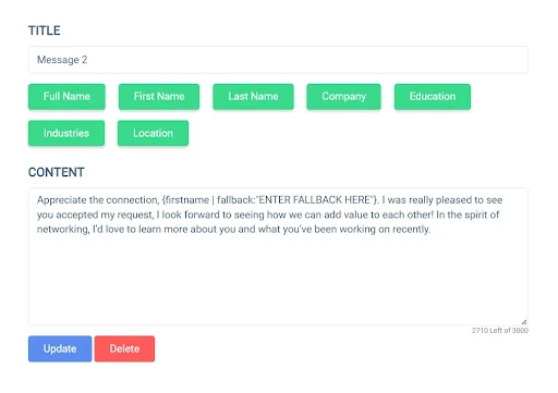 Personalized Message Templates at Scale