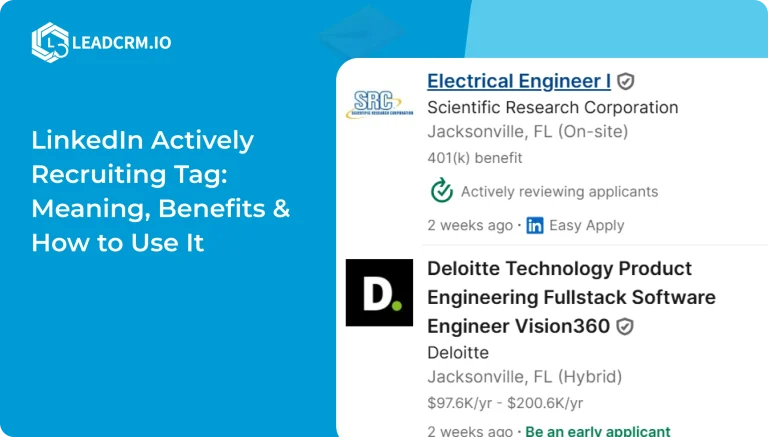LinkedIn Actively Recruiting Tag
