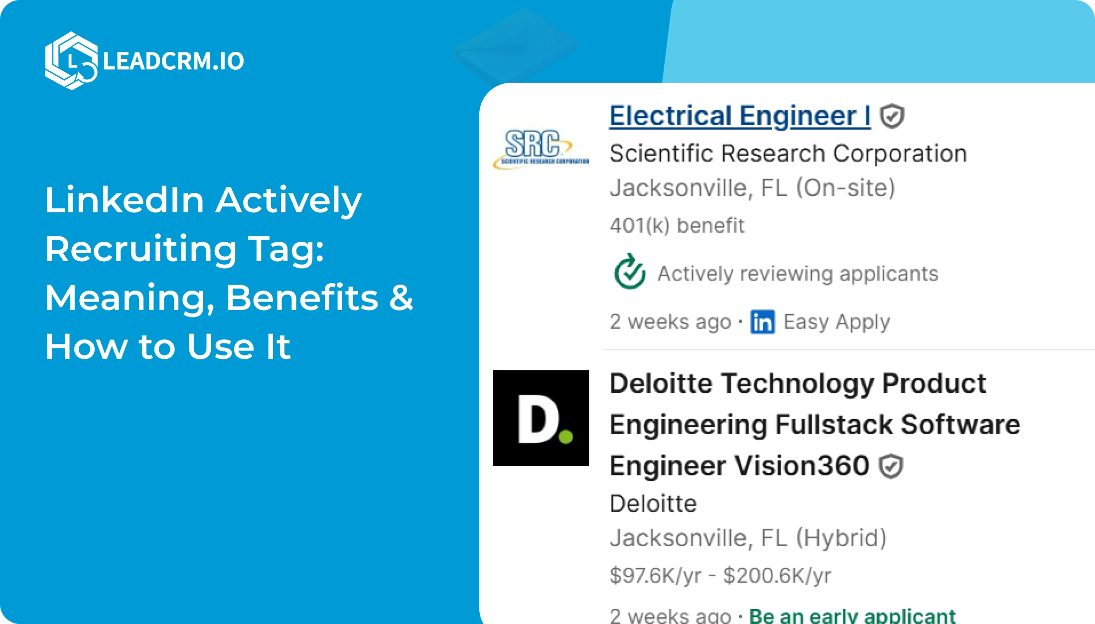LinkedIn Actively Recruiting Tag