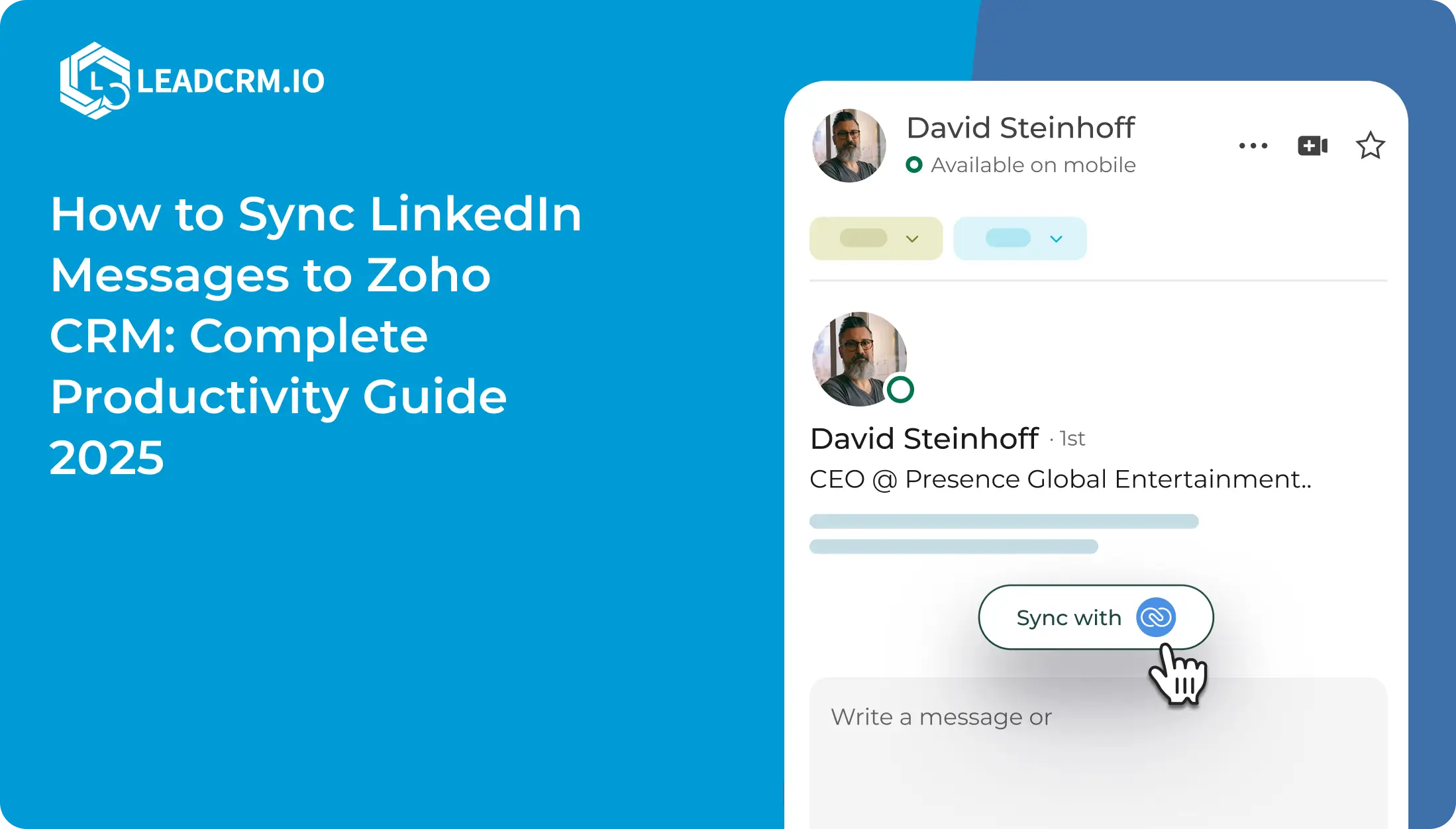 How to Sync LinkedIn Messages to Zoho CRM_ Complete Productivity Guide 2025 1