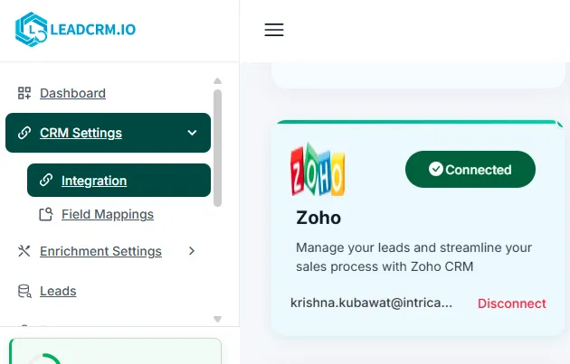 Sync LinkedIn Messages to Zoho CRM