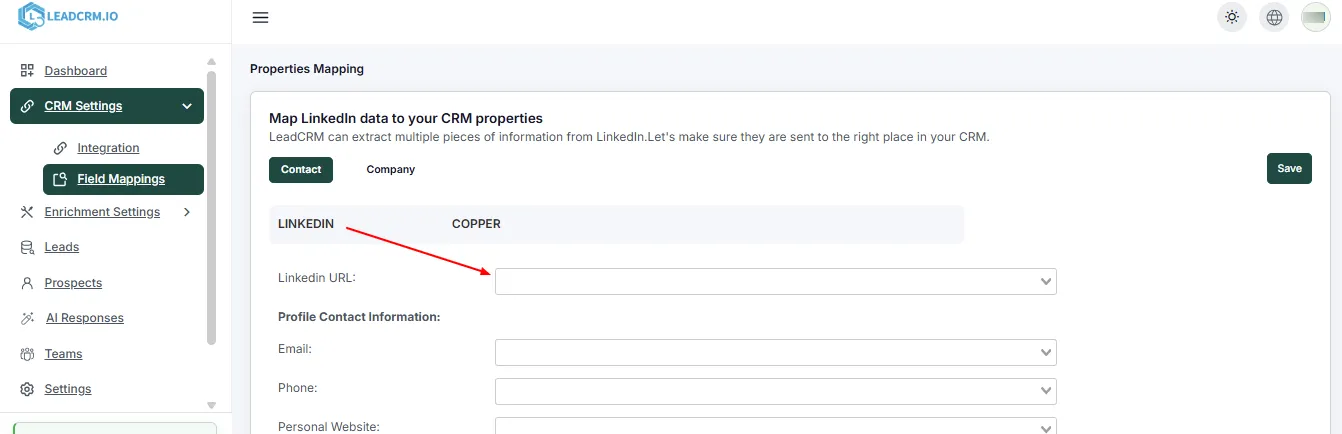 LinkedIn Message Sync for Copper CRM