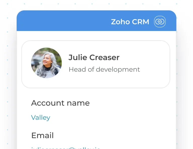zoho integration image